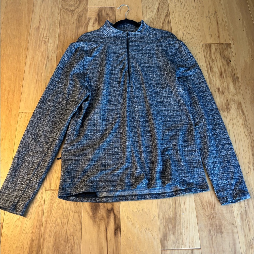 Lululemon Athletica Gray Zip Up Sweater with Mock Neck
